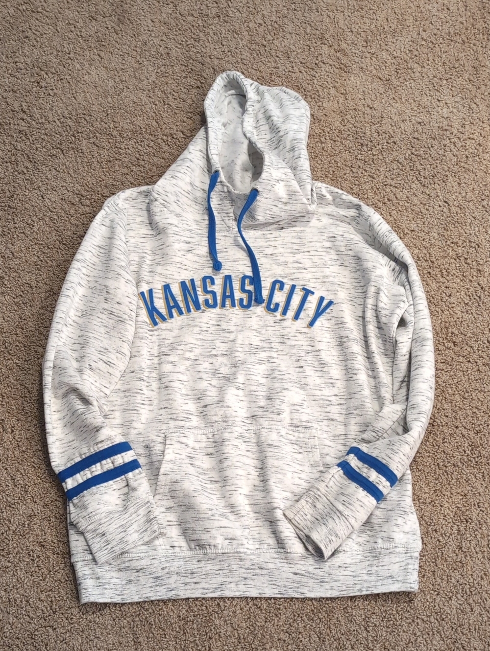 Kansas City Gray Hooded Pullover Sweatshirt